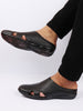 Men Black Back Open Outdoor Slip-On Slipper Sandals