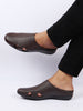 Men Brown Back Open Outdoor Slip-On Slipper Sandals