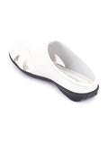 Men White Back Open Outdoor Slip-On Slipper Sandals