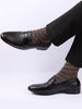 Men Black Textured Print All Day Comfort Formal Party Penny Loafer Slip-On Shoes