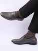Men Grey Textured Print All Day Comfort Formal Party Penny Loafer Slip-On Shoes