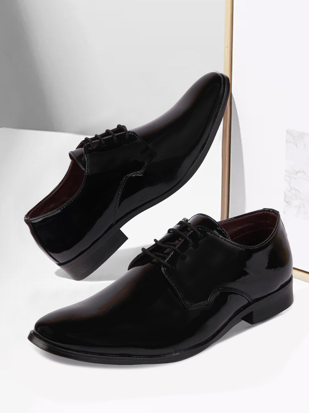 Amazon.com | FERUCCI Men Plain Black Patent Leather with Black Ribbon Bow Slippers  Loafers Prom Wedding (Numeric_6) | Shoes