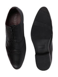 Men Black Formal Lace-Up Brogue Shoes