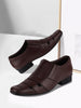 Men Brown Formal Leather Slip-On Shoes