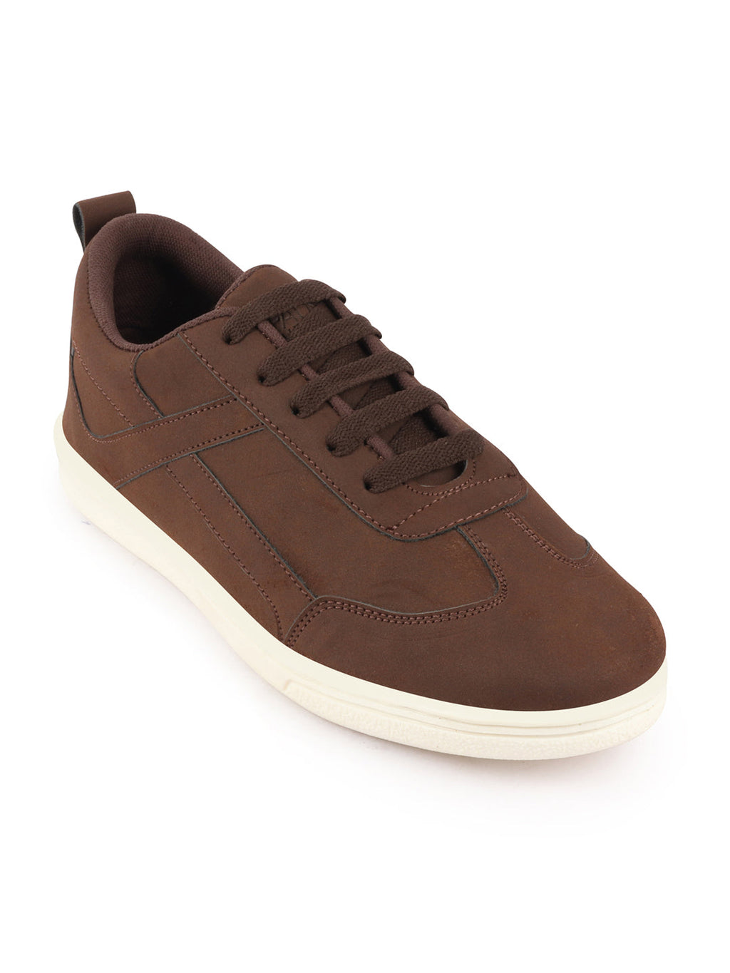 Shop Men Brown Trendy Fashion Classic Super Light Speedy Runs Anti Skid Lace Up Sneakers Shoes Online.