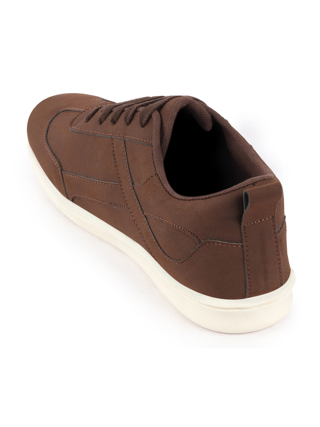 Shop Men Brown Trendy Fashion Classic Super Light Speedy Runs Anti Skid Lace Up Sneakers Shoes Online.