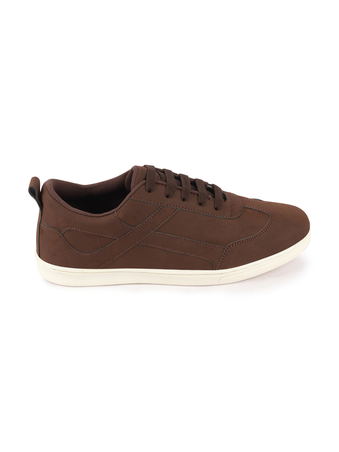 Shop Men Brown Trendy Fashion Classic Super Light Speedy Runs Anti Skid Lace Up Sneakers Shoes Online.