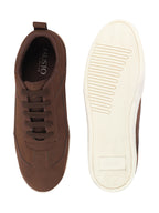 Shop Men Brown Trendy Fashion Classic Super Light Speedy Runs Anti Skid Lace Up Sneakers Shoes Online.