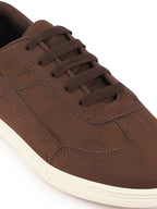 Shop Men Brown Trendy Fashion Classic Super Light Speedy Runs Anti Skid Lace Up Sneakers Shoes Online.