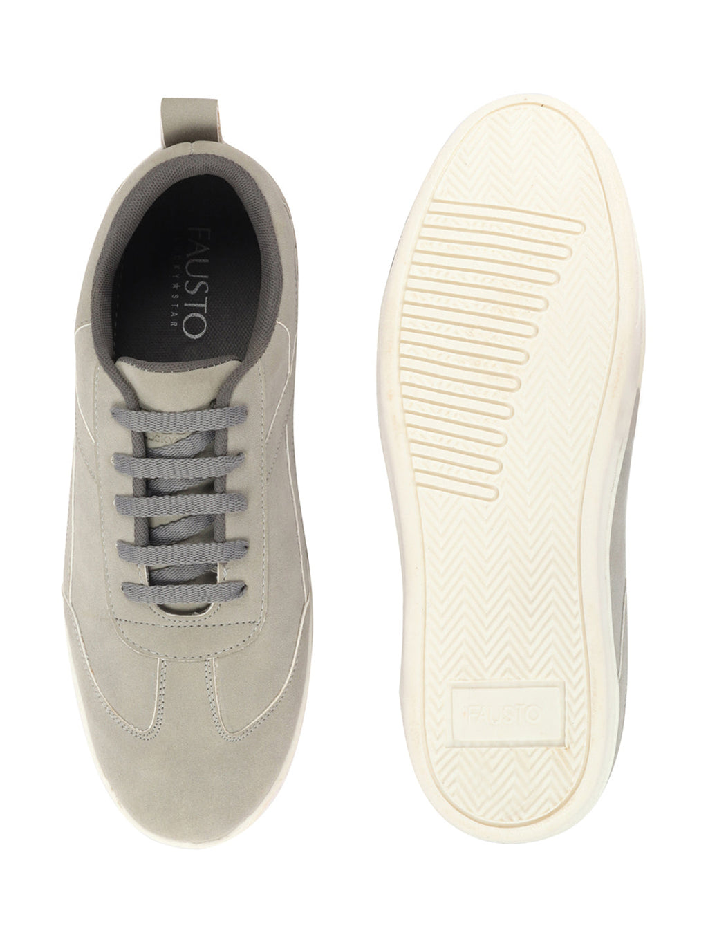Shop Men Grey Trendy Fashion Classic Super Light Speedy Runs Anti Skid Lace Up Sneakers Shoes Online.