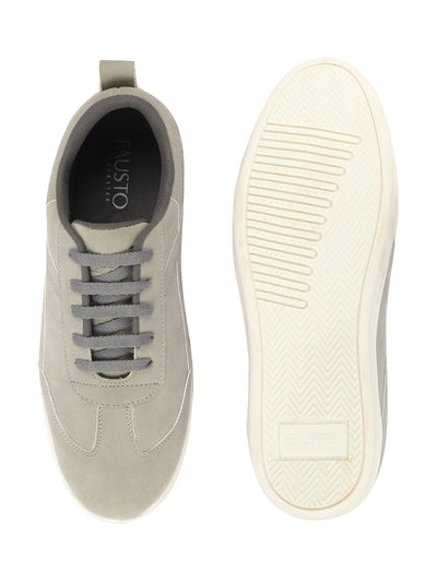 Shop Men Grey Trendy Fashion Classic Super Light Speedy Runs Anti Skid Lace Up Sneakers Shoes Online.