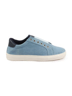 Shop Men Sky Blue Elastic Closure Comfort Canvas Denim Slip On Sneaker Shoes Online.