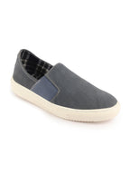 Shop Men Grey Colorblocked Denim/Canvas Slip On Casual Loafer Shoes Online.