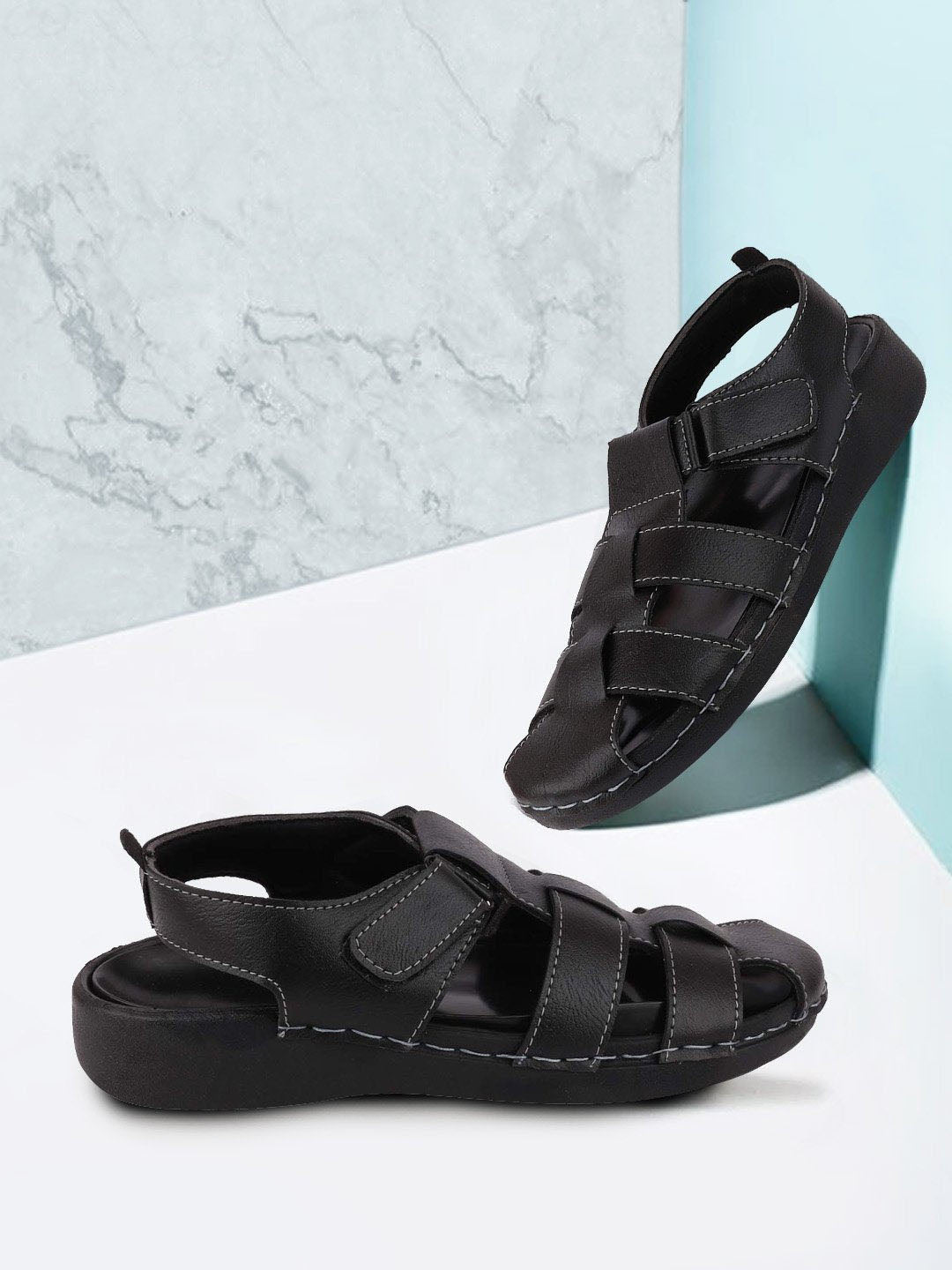 Buy Men Brown Casual Sandals Online | SKU: 62-452050-12-40-Metro Shoes