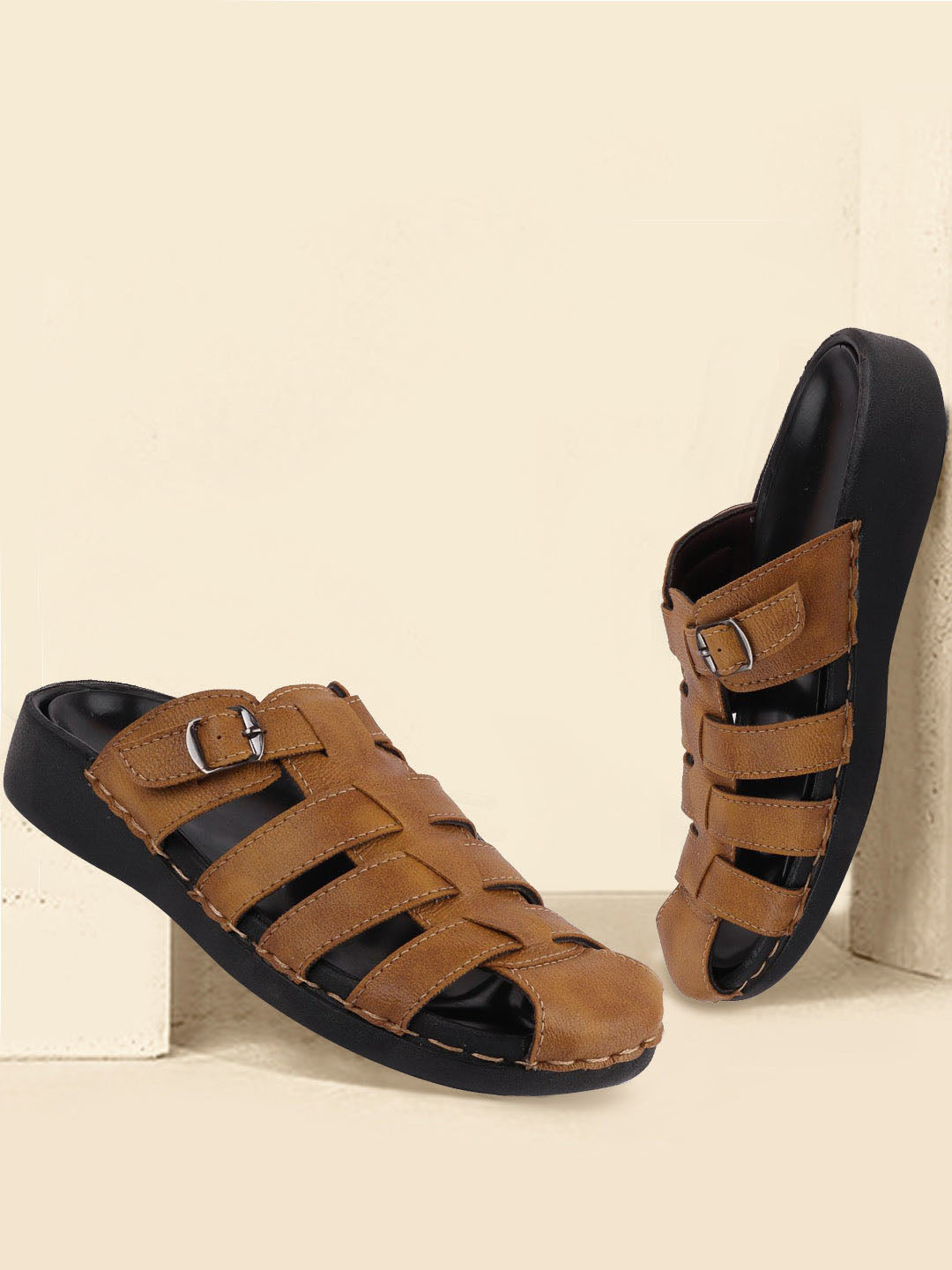 Buy Regal Men Tan Fisherman Sandals Shoes Online at Regal Shoes |7688322