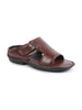 Men Brown Formal Leather Slip-On Slippers