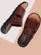 Men Brown Formal Leather Slip-On Dress Slip-On Slippers