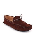 Men Brown Casual Suede Slip-On Loafers