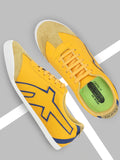 Men Yellow Trendy Lace Up Sneakers