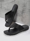 Shop Men Black Side Stitched Slippers Online.