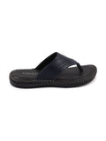Men Blue Side Stitched Slippers