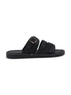Shop Men Black Slip On TPR Sole Side Stitch Outdoor & Indoor Slippers Online.