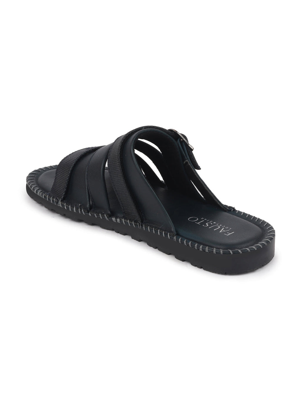Shop Men Navy Blue Slip On TPR Sole Side Stitch Outdoor & Indoor Slippers Online.