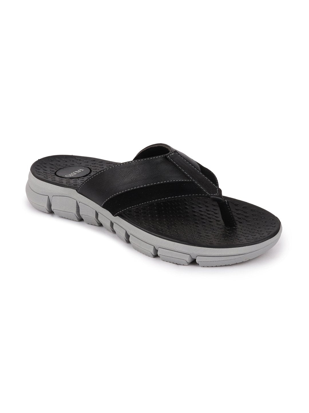Shop Men Black Casual Flexible Phylon Sole Slippers Online.