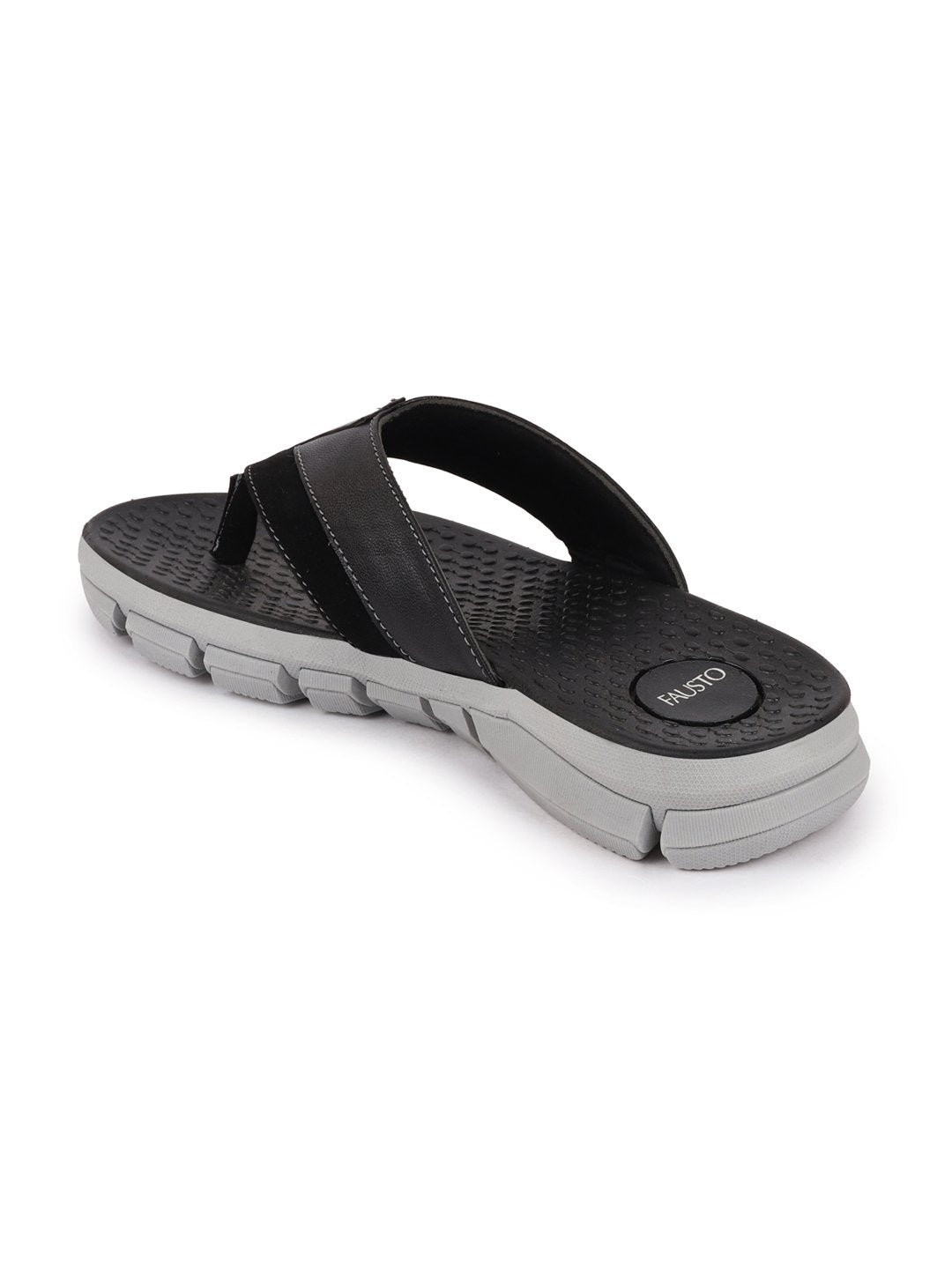 Shop Men Black Casual Flexible Phylon Sole Slippers Online.