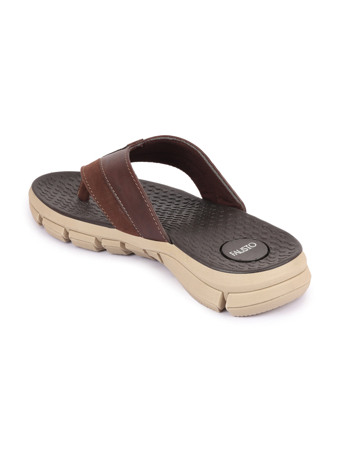 Shop Men Brown Casual Flexible Phylon Sole Slippers Online.