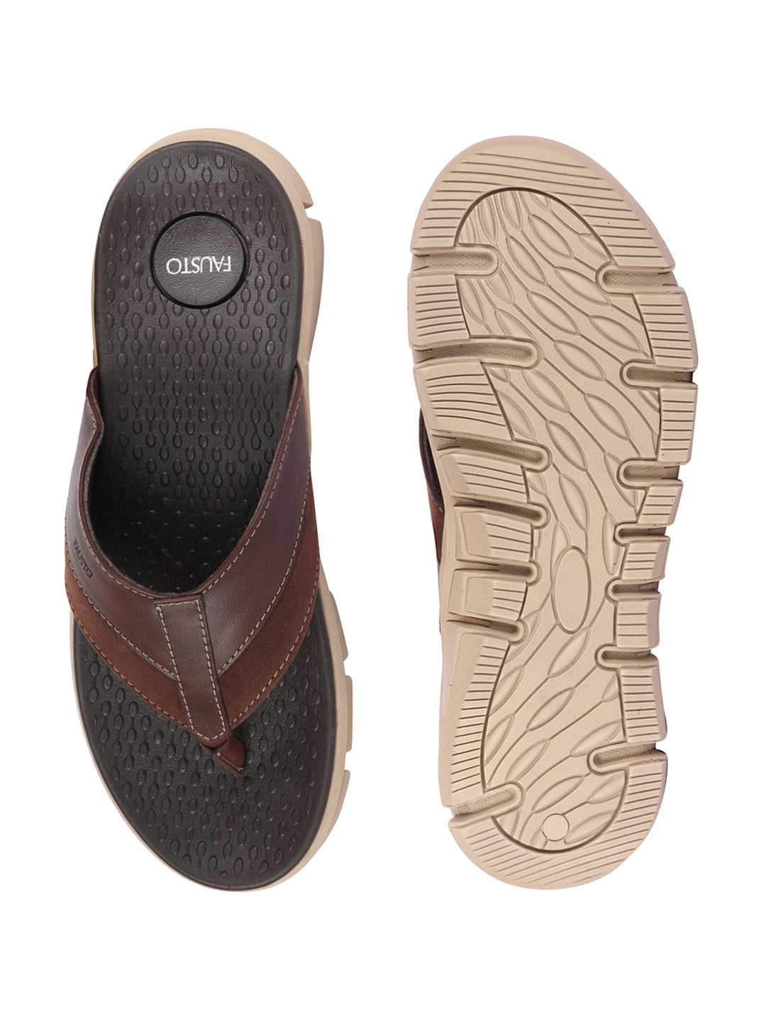 Shop Men Brown Casual Flexible Phylon Sole Slippers Online.
