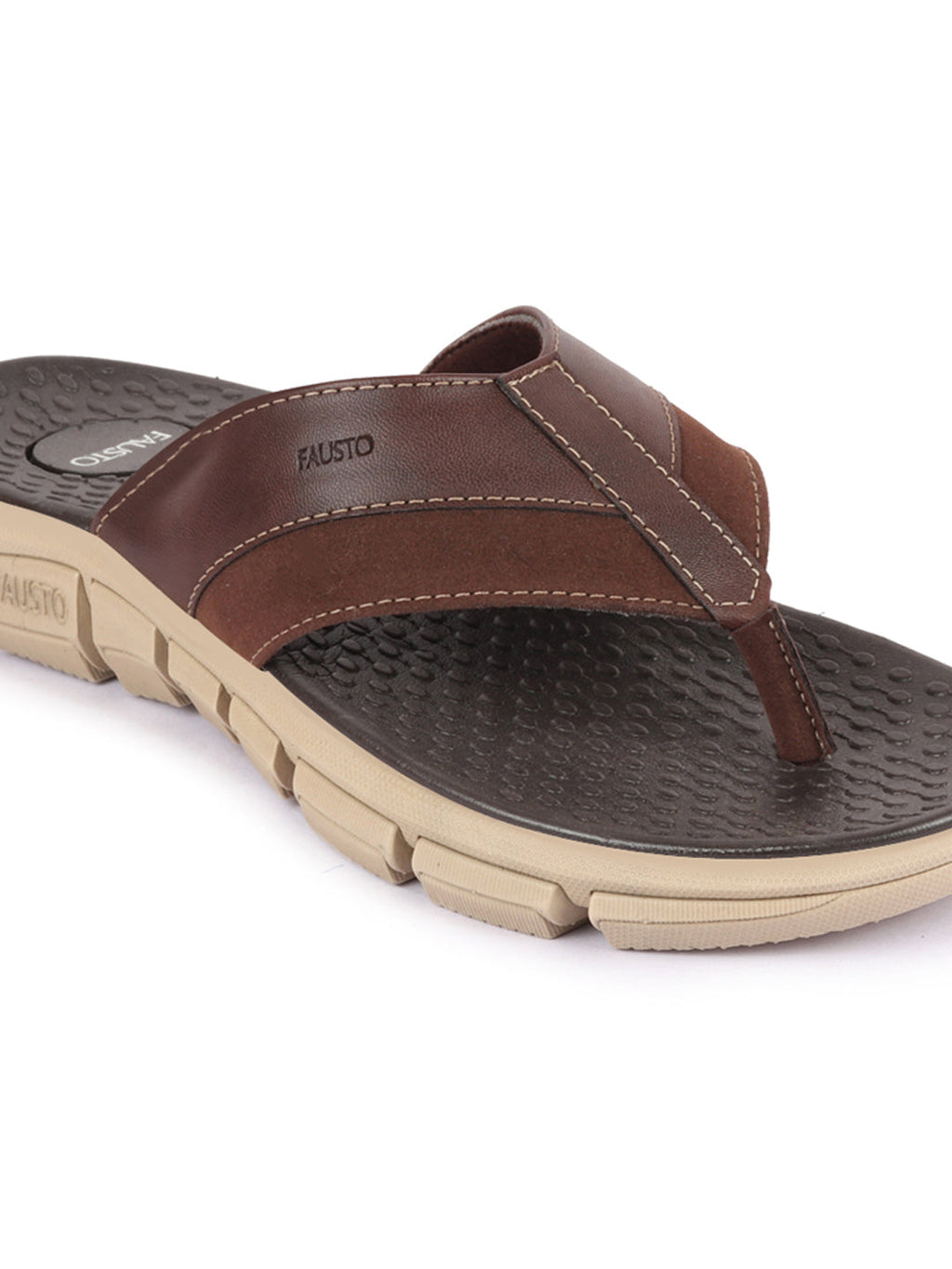 Shop Men Brown Casual Flexible Phylon Sole Slippers Online.