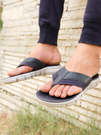 Shop Men Navy Blue Slip On Casual Flexible Phylon Sole Slippers Online.