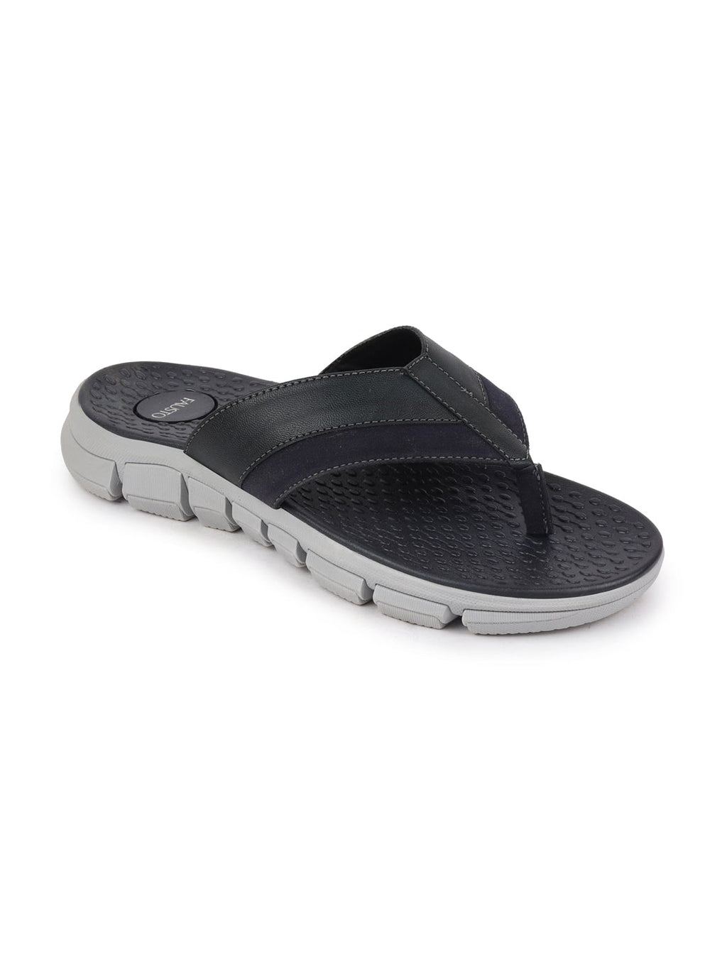 Shop Men Navy Blue Slip On Casual Flexible Phylon Sole Slippers Online.