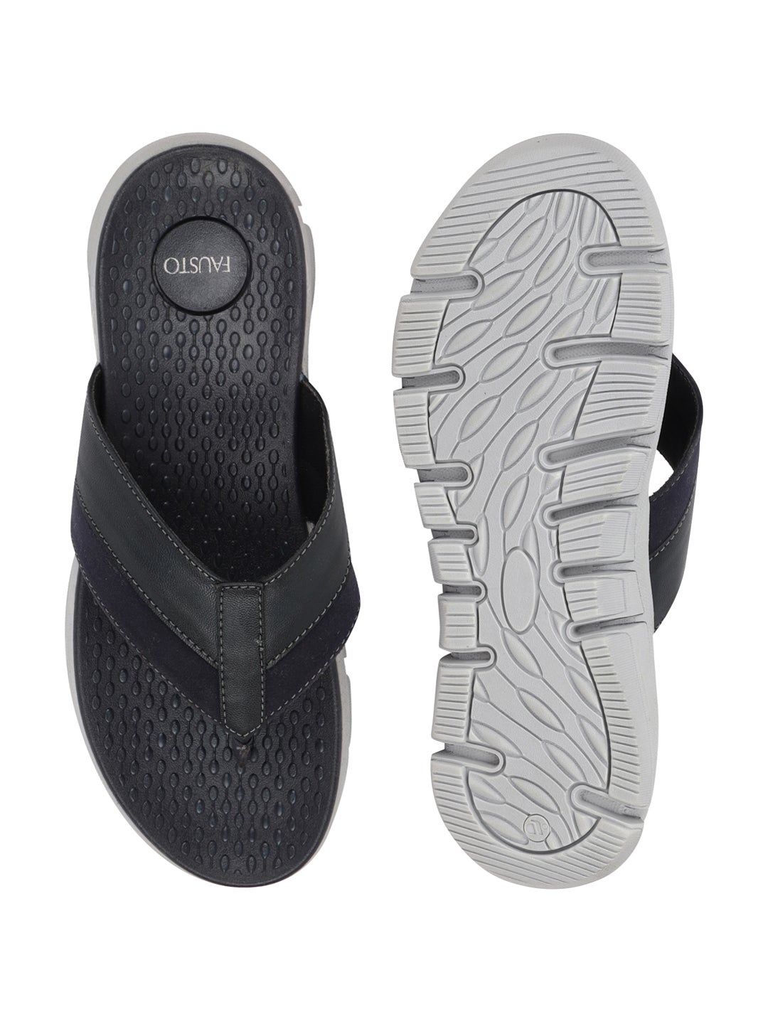 Shop Men Navy Blue Slip On Casual Flexible Phylon Sole Slippers Online.