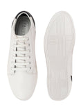 Men White Stylish Lace Up Sneakers