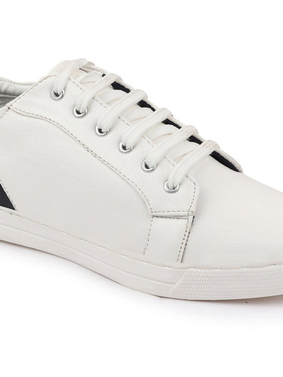 LACE UP STAR5 MEN'S CASUAL SNEAKERS WHITE | Chakhdi