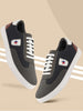 Men Grey Trendy Lace Up Colorblocked Sneakers