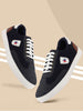 Men Navy Blue Trendy Lace Up Colorblocked Sneakers