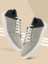 Men Grey Classic Lace Up Sneakers