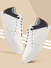 Men White Classic Lace Up Sneakers