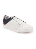 Men White Classic Lace Up Sneakers