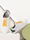 Men White/Grey Classic Lace Up Sneakers