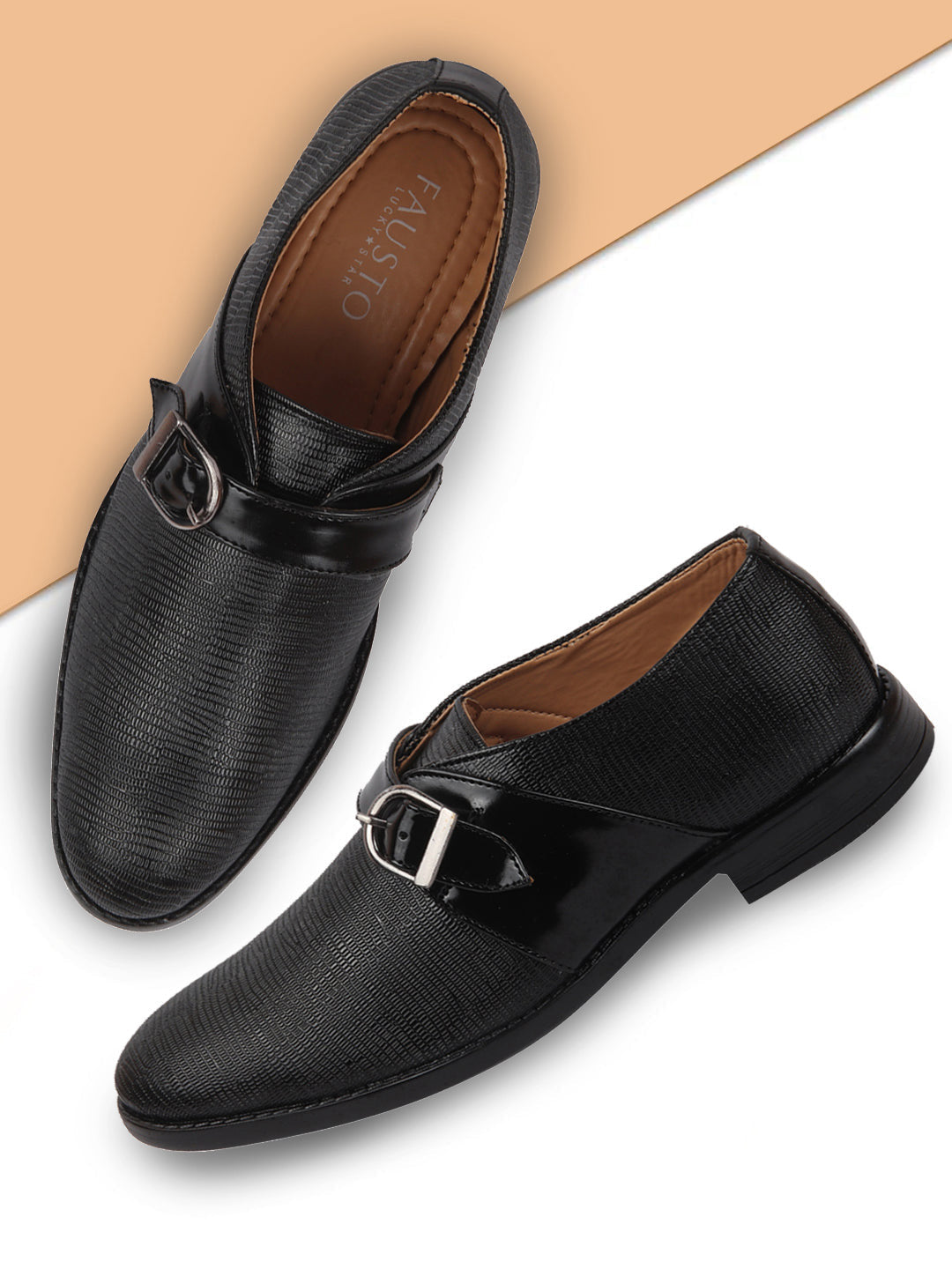 Mens black new arrivals monk strap boots