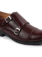 Men Cherry Monk Double Strap Party Wear Wedding Shoes with TPR Welted Sole