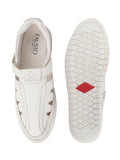 Men White Laser Cut Shoe Style Fashion Sandals